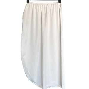 Vintage Lingerie White Scoop Hem Slip Under Skirt Skirt Sz S